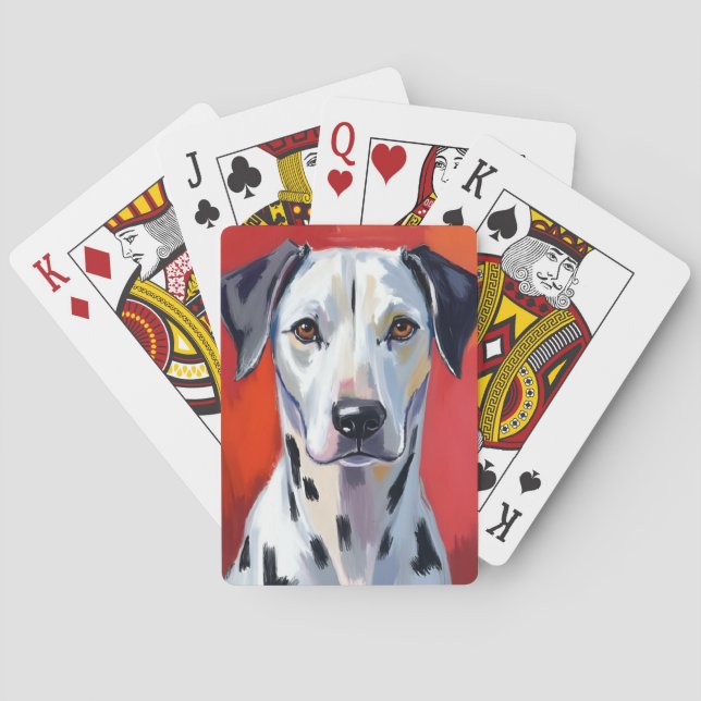 Baralho Dalmatian | Painting Dog Pet Red (Verso)