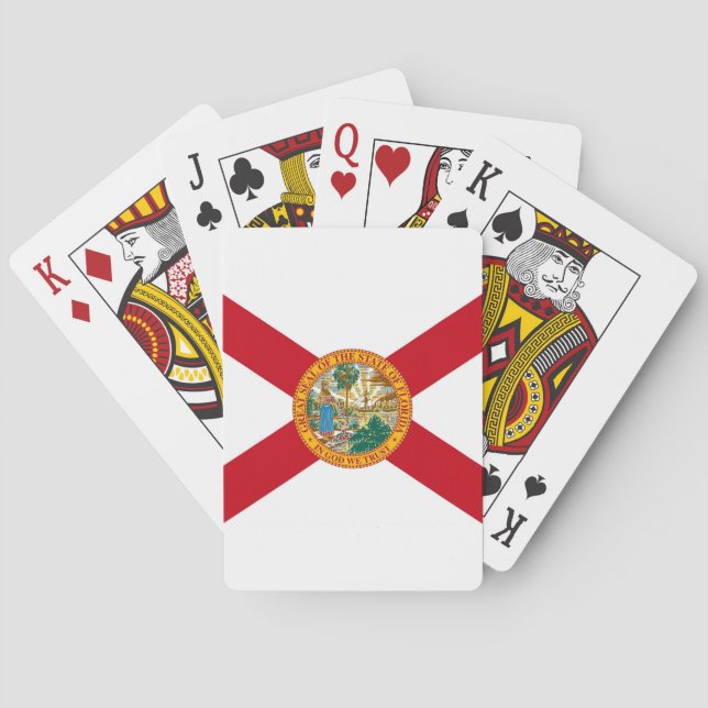 Baralho de Cartas com a Bandeira da Flórida (Verso)