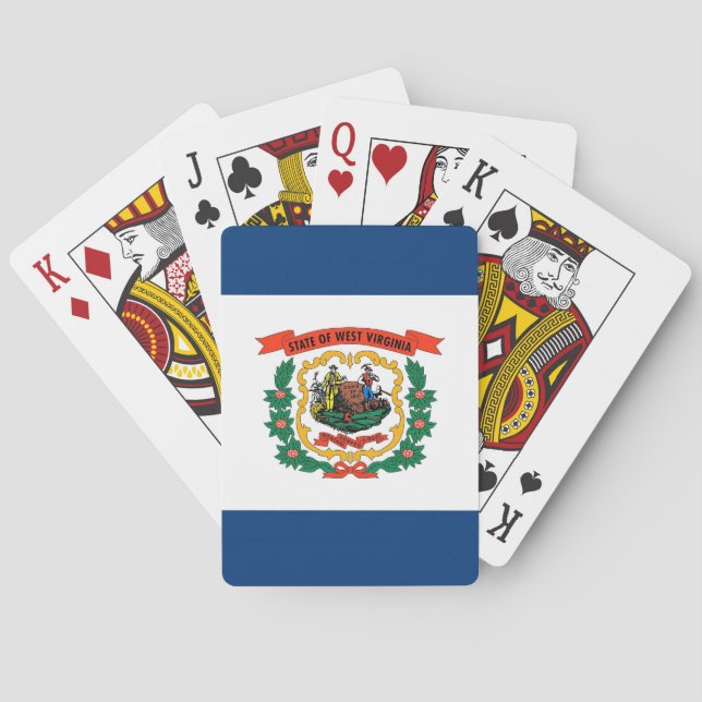 Baralho de Cartas com a Bandeira da Virgínia Ocide (Verso)
