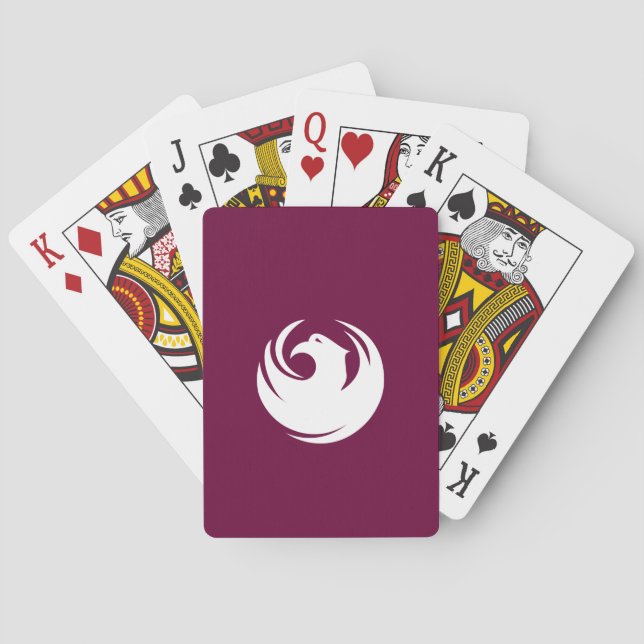 Baralho de Cartas com a Bandeira de Phoenix, EUA (Verso)