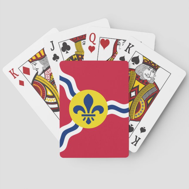 Baralho de Cartas com a Bandeira de St. Louis, EUA (Verso)
