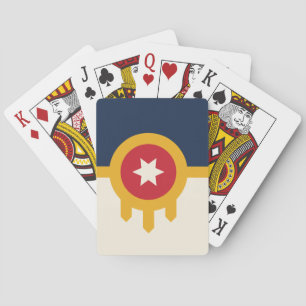 Baralho de Cartas com a Bandeira de Tulsa, Ohio, E