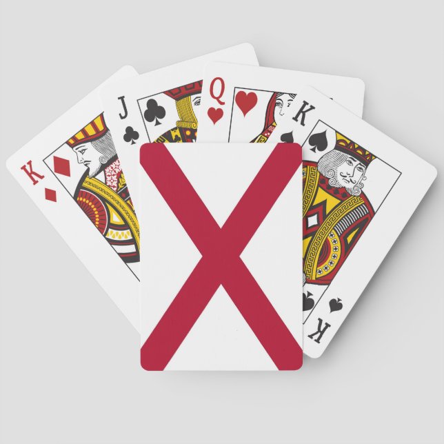 Baralho de Cartas com a Bandeira do Alabama (Verso)