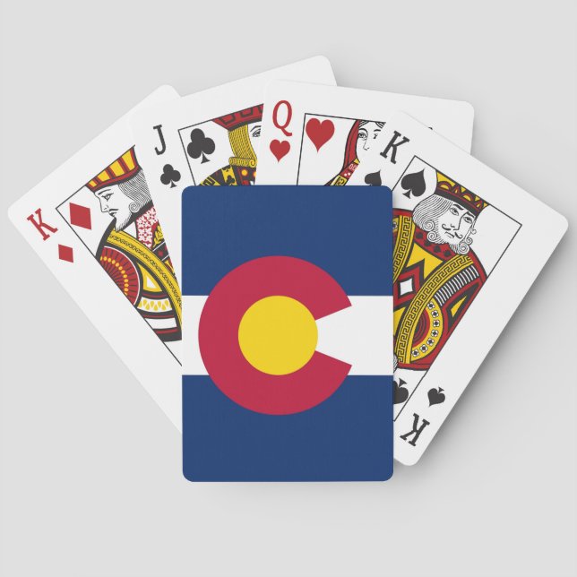 Baralho de Cartas com a Bandeira do Colorado, EUA (Verso)