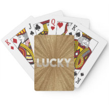 Baralho de Cartas da Sorte com Brilho Dourado