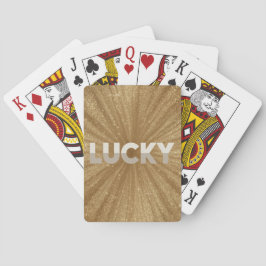 Baralho de Cartas da Sorte com Brilho Dourado