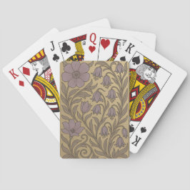 Baralho de Cartas de Arte Nova Flores Douradas