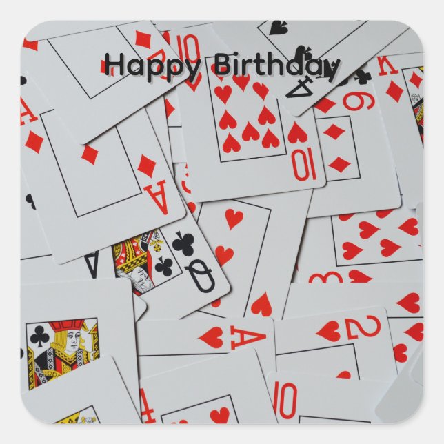 Baralho de Cartas de Jogar Espalhadas, Adesivos de (Frente)