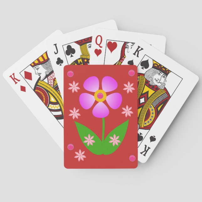 Baralho de Cartas de Jogar Florais (Verso)