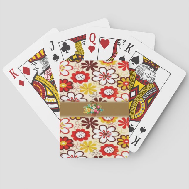 Baralho de Cartas de Jogar Florais (Verso)