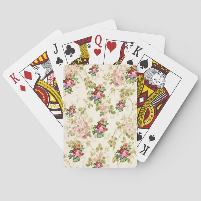 Baralho de Cartas de Jogar Florais (Verso)