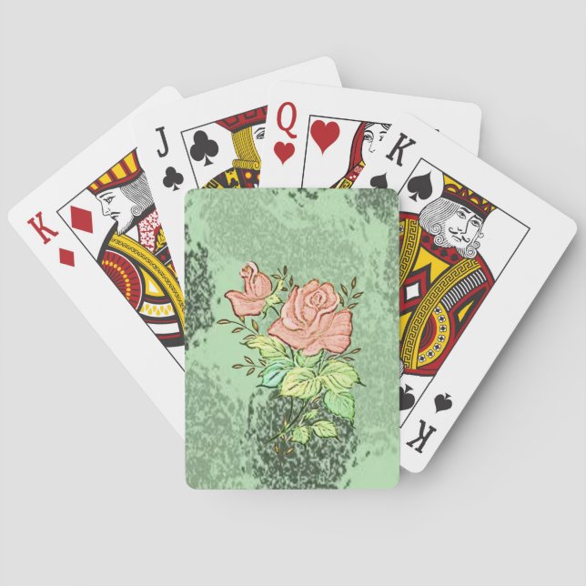 Baralho de Cartas de Jogar Florais (Verso)