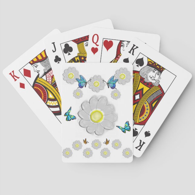 Baralho de Cartas de Jogar Florais (Verso)