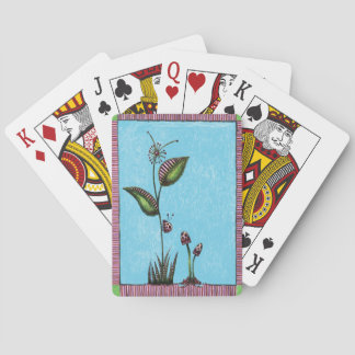 Baralho de Cartas, Desenho de Flor de Joaninha Fof
