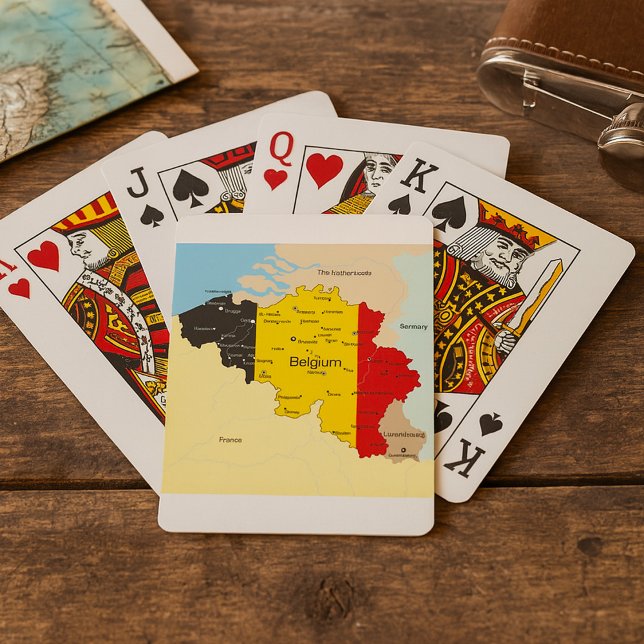 Baralho de Cartas do Mapa da Bélgica (Criador carregado)