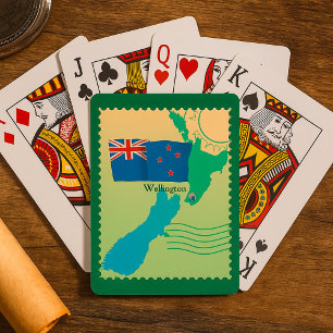 Baralho de Cartas do Mapa da Nova Zelândia