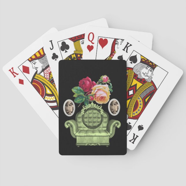 Baralho de Cartas Floral (Verso)