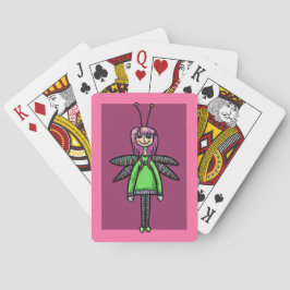 Baralho de Cartas, Garota Fofa com Fantasia de Lib