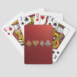 Baralho de Cartas Luxo Vermelho Dourado Prata