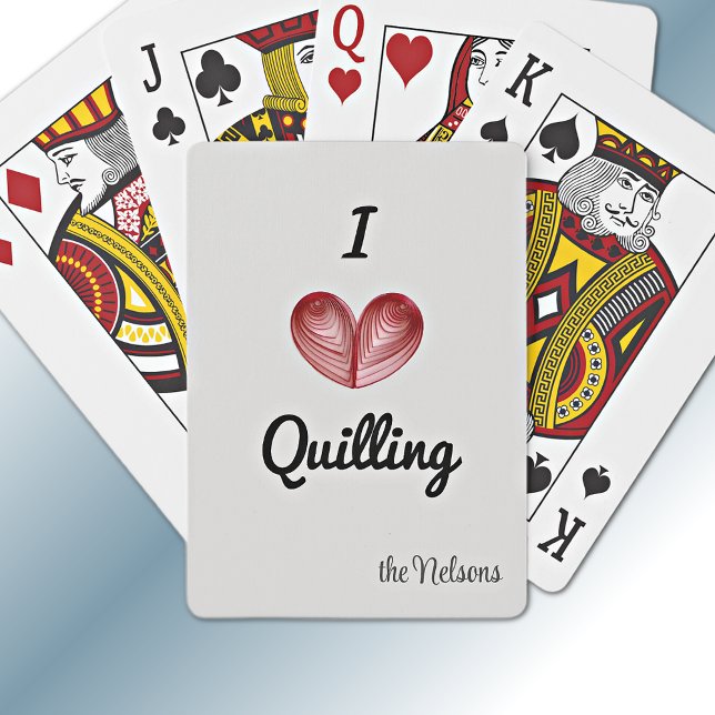 Baralho de Cartas Personalizáveis Eu (coração) Qui (Criador carregado)