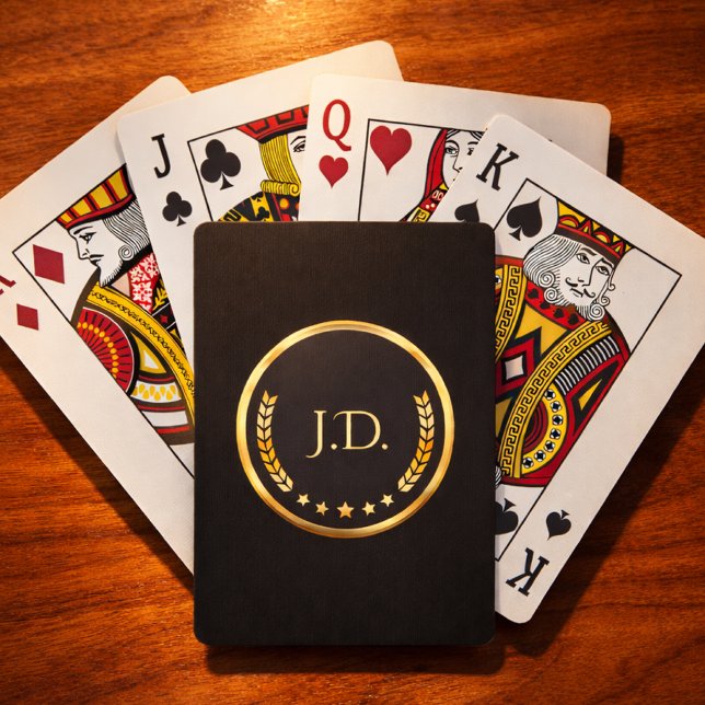 Baralho de Poker Monogram | Noite em Preto e Doura (Criador carregado)
