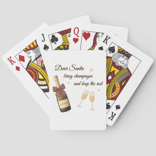 Baralho Dear Santa Champagne Design (Verso)