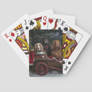 Baralho Decência de Natal do Cocker Spaniel Snowy Sleigh