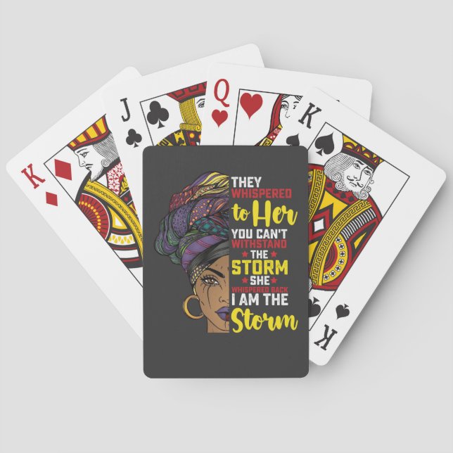 Baralho Décima Junta Sou A Tempestade Melanin Black Girl (Verso)