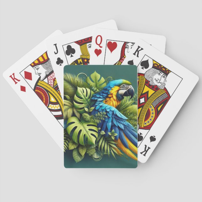 Baralho Deck Amazônico Exótico - Macaw e Tro Azul-Amarelo (Verso)