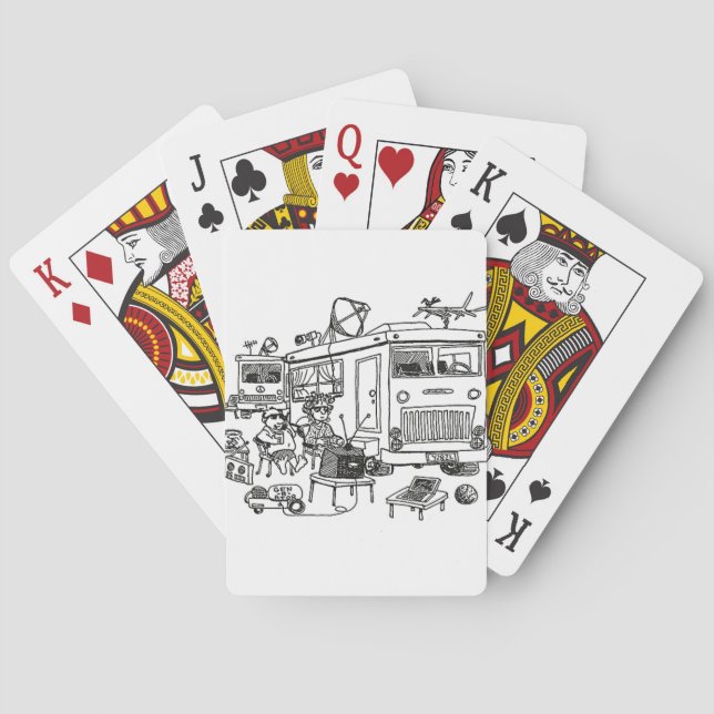 BARALHO DECK DE "CAMPER FELIZ" DE PLACAS DE JOGO (Verso)