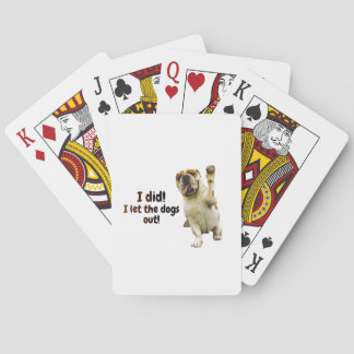 Baralho Deck of play cards, com um Bulldog