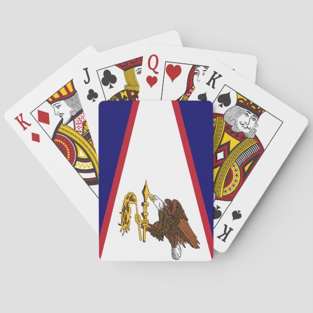 Baralho Deck Playing Cards with Flag of American Samoa (Verso)