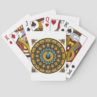 Baralho Decorative peacock bird on white