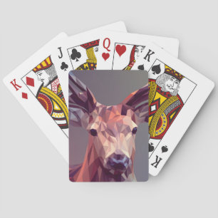 Baralho Deer Polygons Art Design Graphic Animal Stag Postc