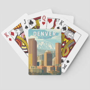 Baralho Denver Colorado Viagem Arte Vintage