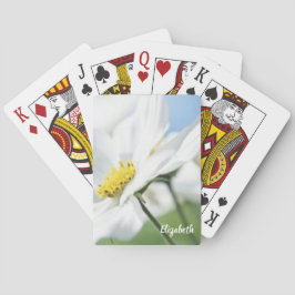 Baralho Desejos com margaridas brancas personalizadas