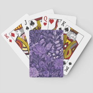 Baralho Desenho Botânico Elegante Sonho Roxo inspirado por