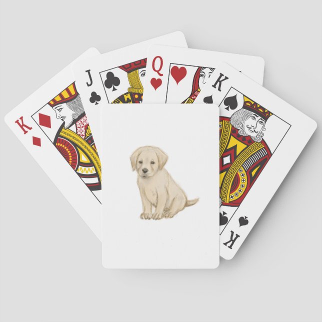Baralho Desenho de cachorrinho labrador (Verso)