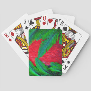 Baralho desenho de pena de quetzal resplandecente