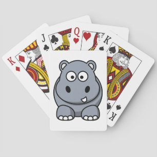 Baralho Desenhos animados do hipopótamo