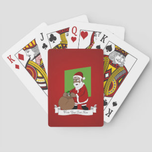Baralho Desenhos animados pretos de Papai Noel