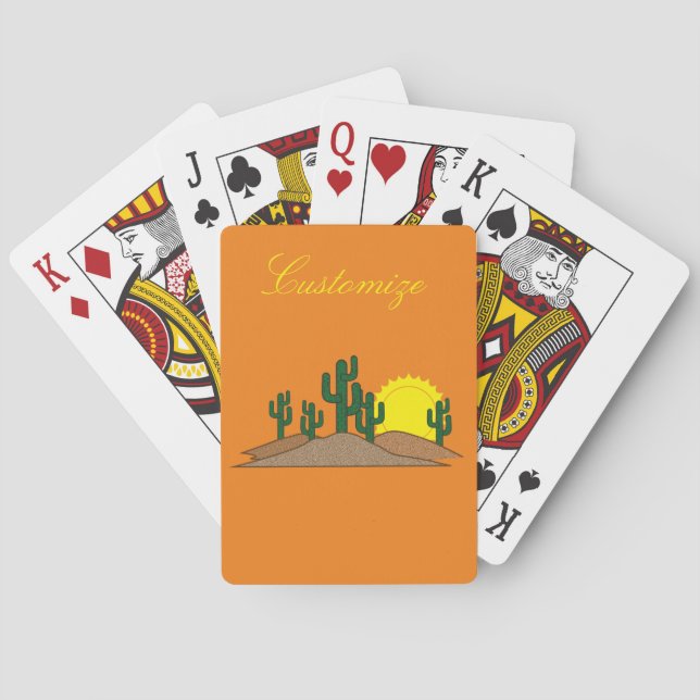 Baralho Desert Saguaro Cactus Sunset Thunder_Cove (Verso)