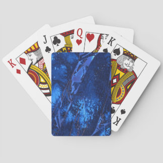Baralho Design abstrato moderno em blues submarinos legal
