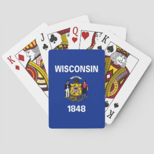 Baralho Design da bandeira do estado de Wisconsin