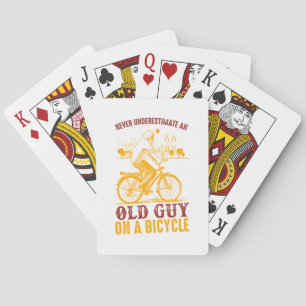 Baralho Design de Biker Antigo   Bicicleta   nunca subesti