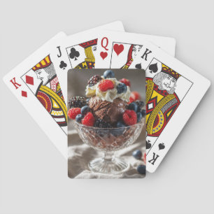 Baralho Design de Foto de Sobremesa de Chocolate e Frutas