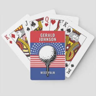 Baralho Design de Golfe Patriótico dos Estados Unidos