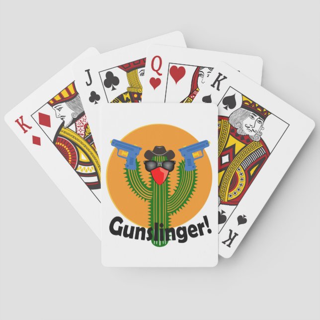 Baralho Design de Gunslinger Cactus - Cartões De Jogar, Pa (Verso)
