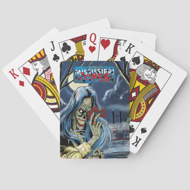 Baralho Design de jogar cartas no Mississippi Zombie V1 (Verso)