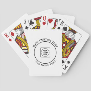 Baralho Design de Marca de Texto de Logotipo Mínimo Cartas